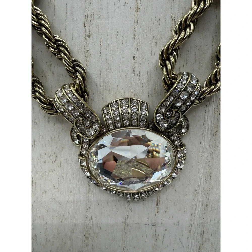 Heidi Daus Chain Of Events CLEAR  Necklace Bracelet  Jewelry Set OF 2 STUNNING!